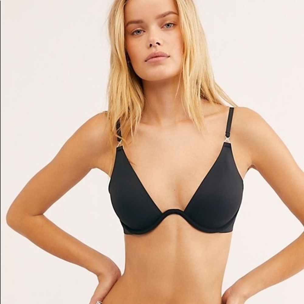 Free People Ari Neo Black Bra 32B NEW with Tags